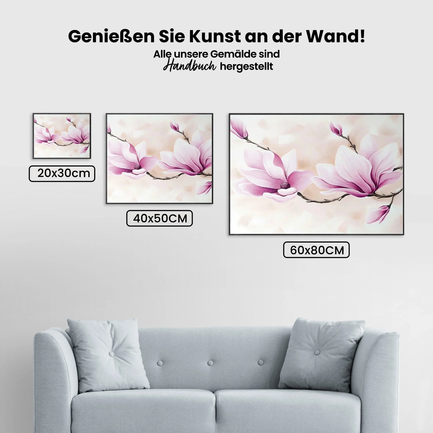 Malen nach Zahlen – Magnolienblüten