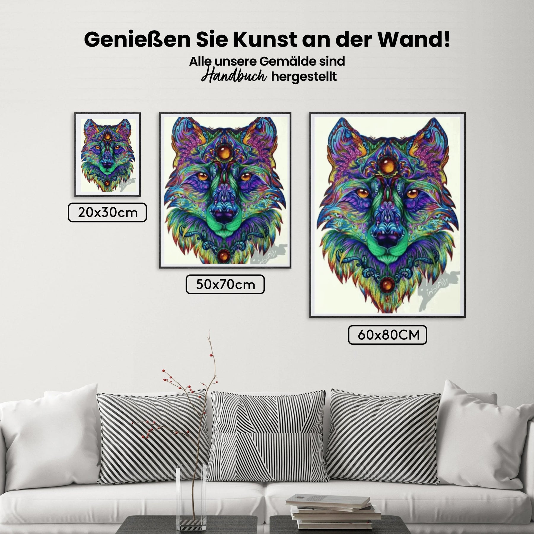 Malen nach Zahlen – Mandala Wolf