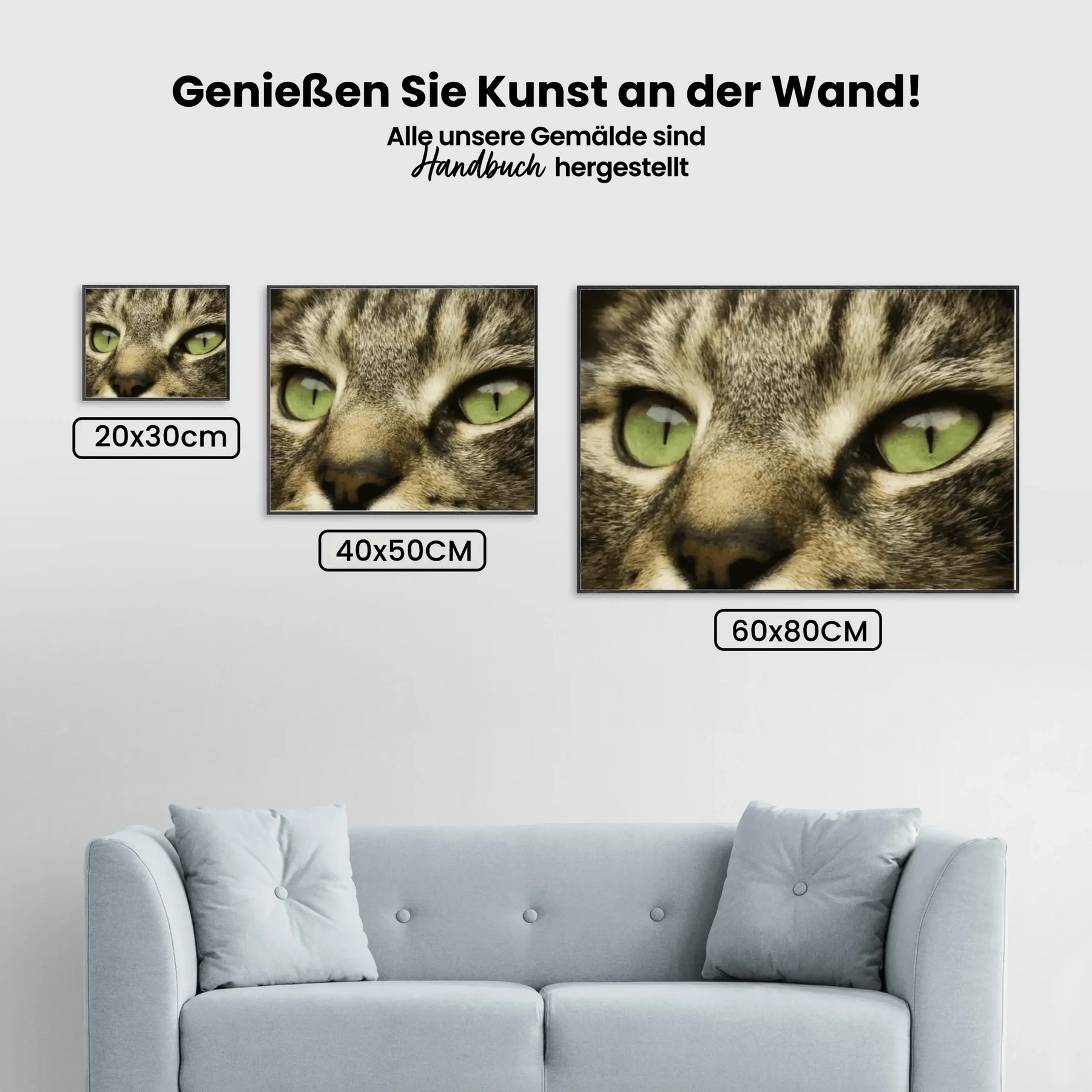 Malen nach Zahlen – Nahaufnahme der Katze
