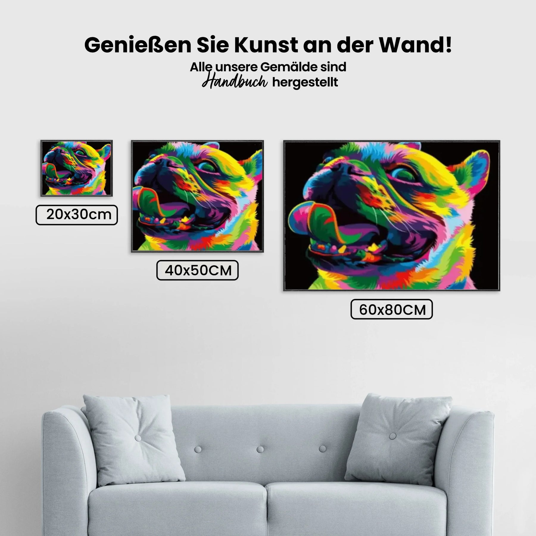 Malen nach Zahlen – Neon Bulldogge