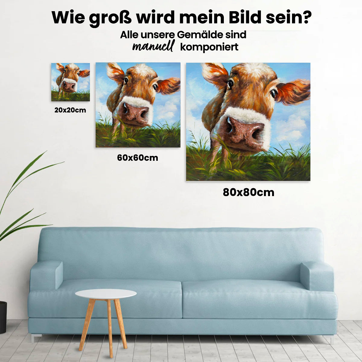 Malen nach Zahlen – Niedliche Kuh
