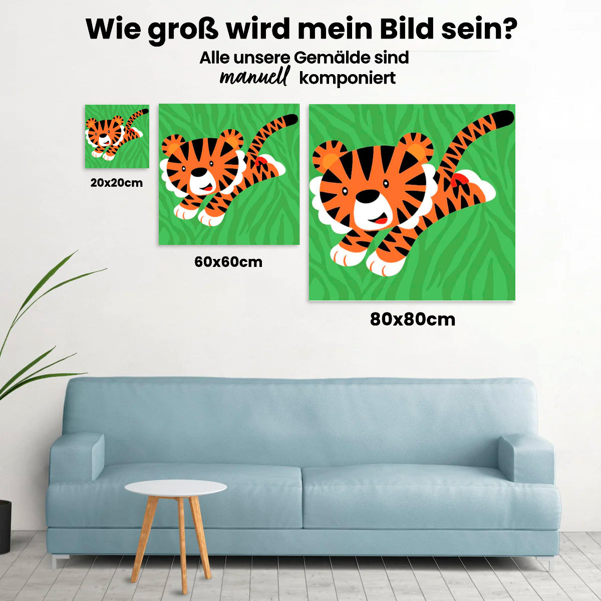 Malen nach Zahlen – Niedlicher Tiger