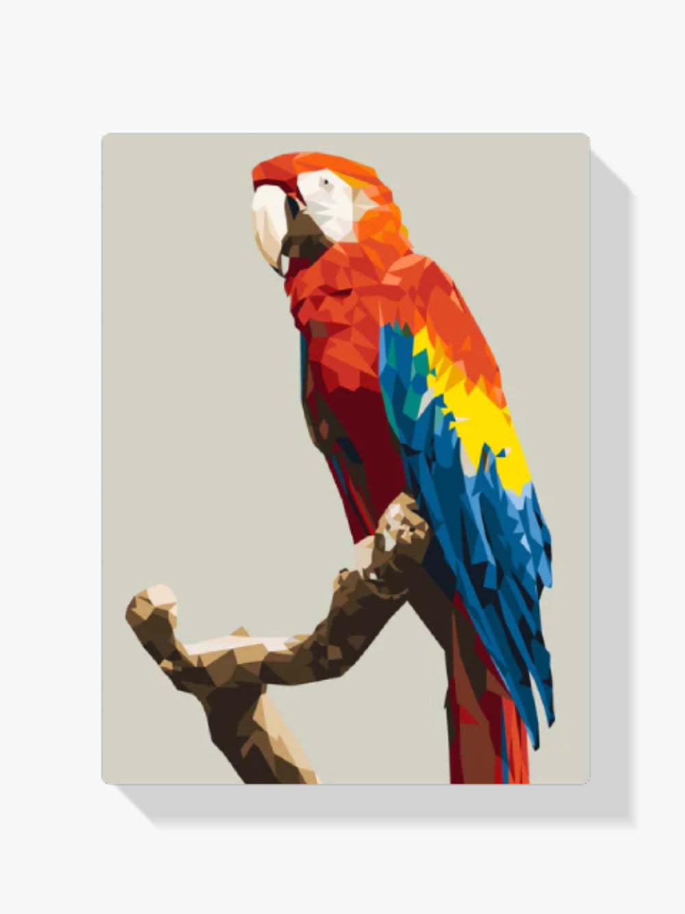 Malen nach Zahlen – Papagei Polygon