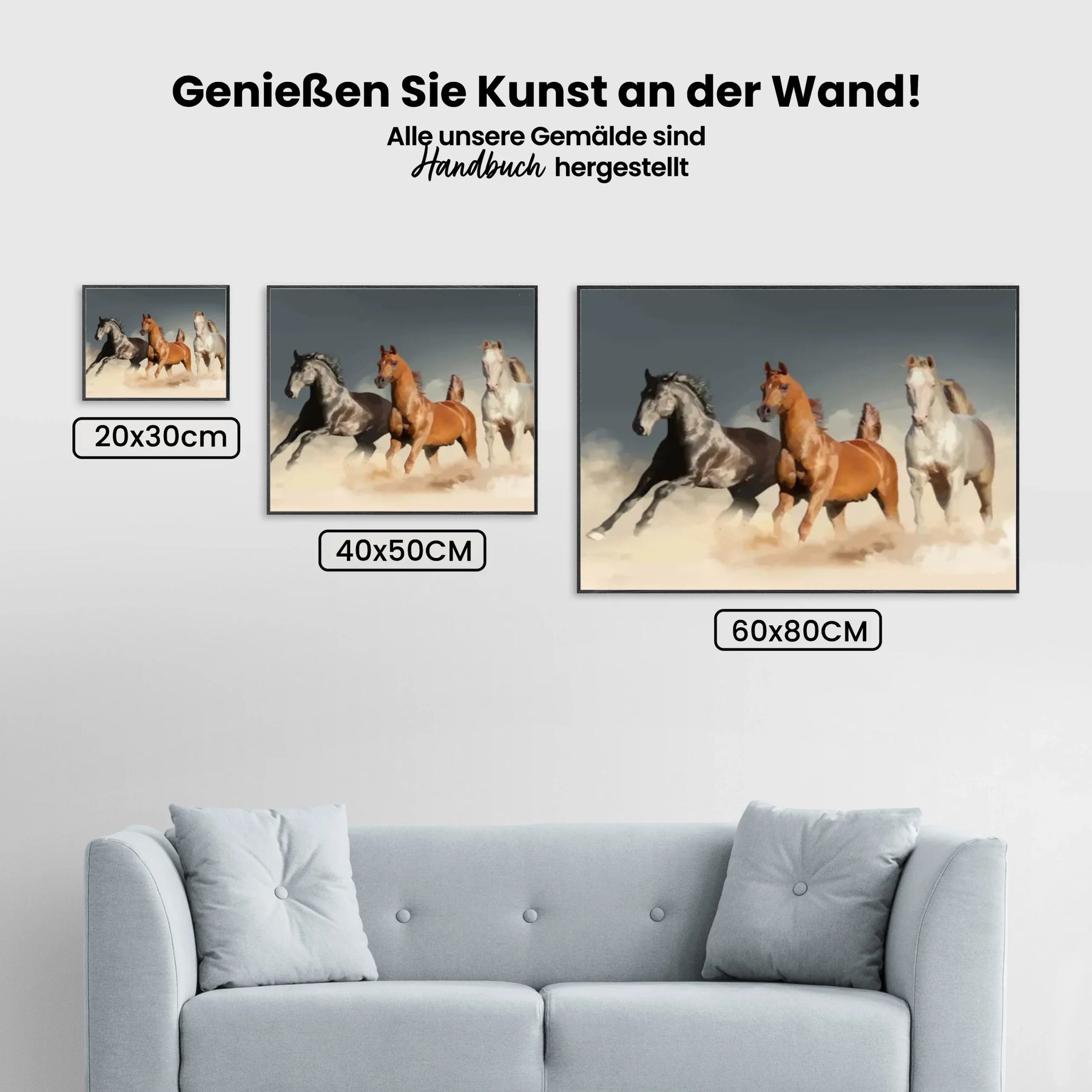 Malen nach Zahlen – Pferde im Galopp
