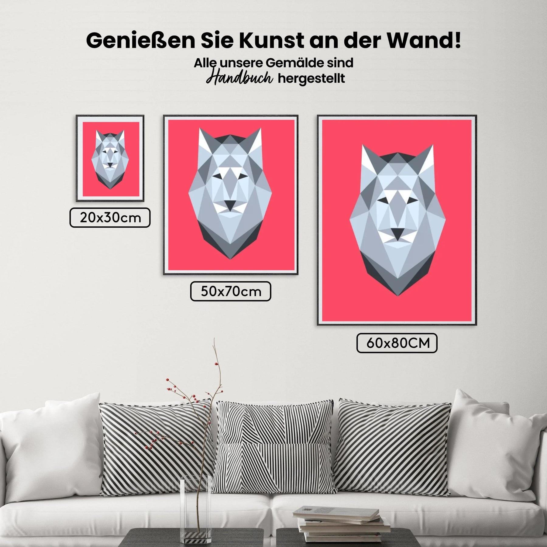 Malen nach Zahlen – Polygon Wolf