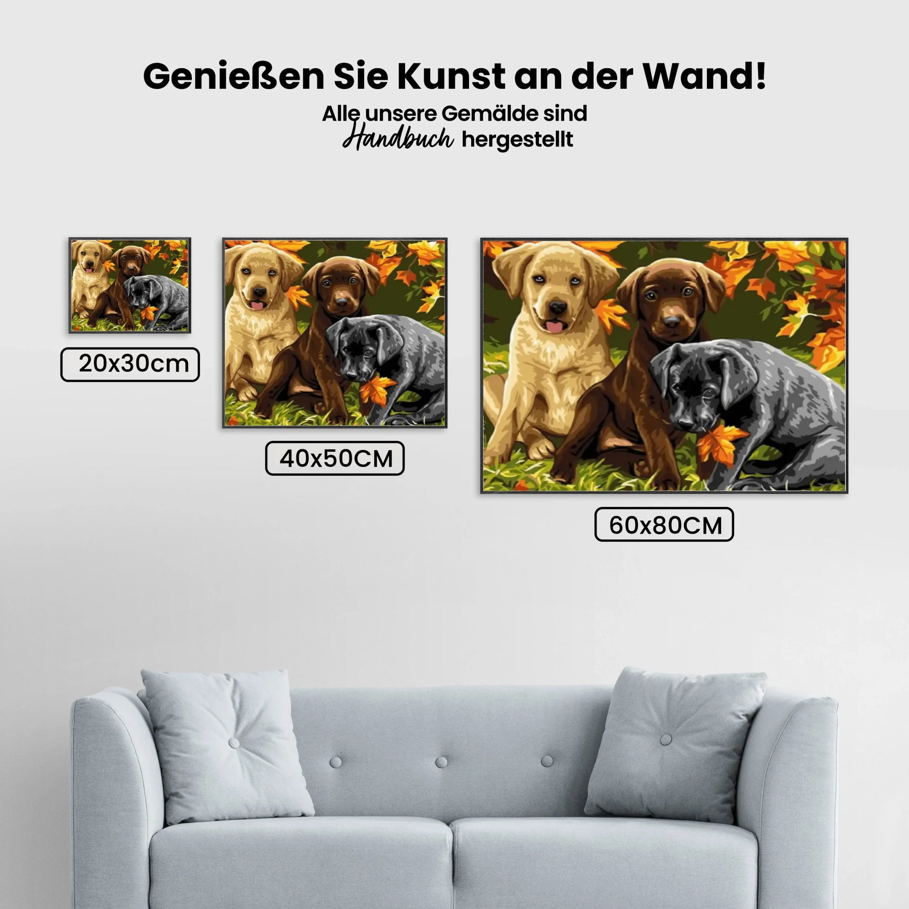 Malen nach Zahlen – Prächtige Hunde
