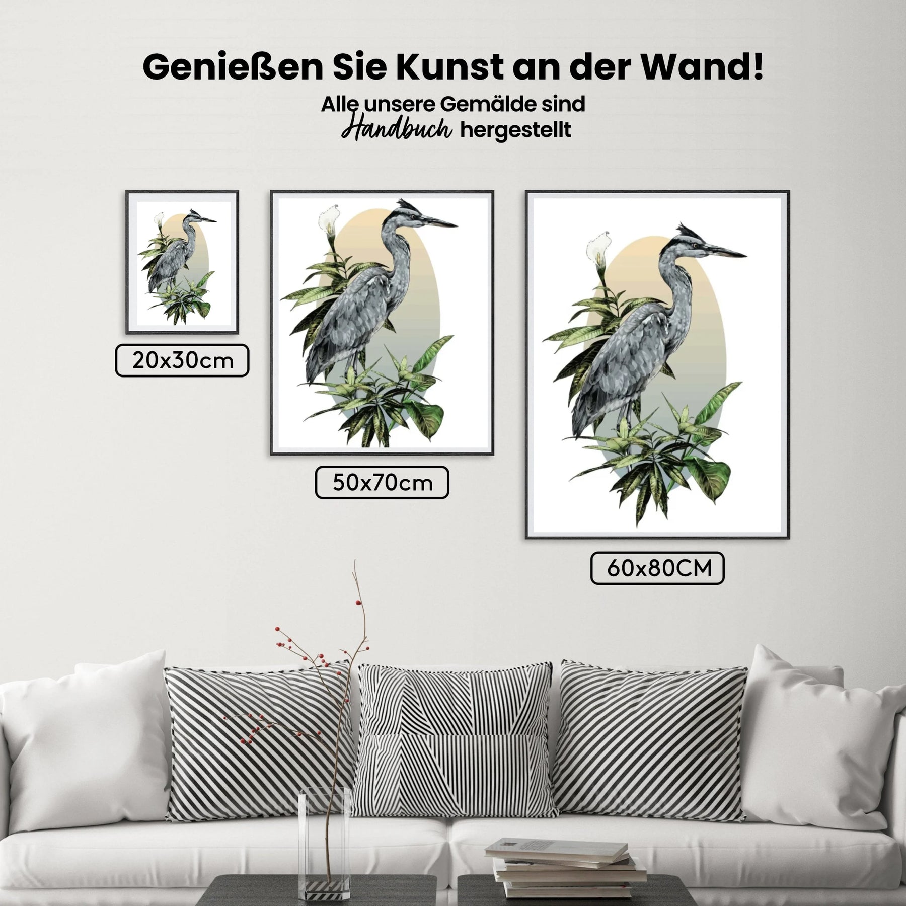 Malen nach Zahlen – Reiher im Laub