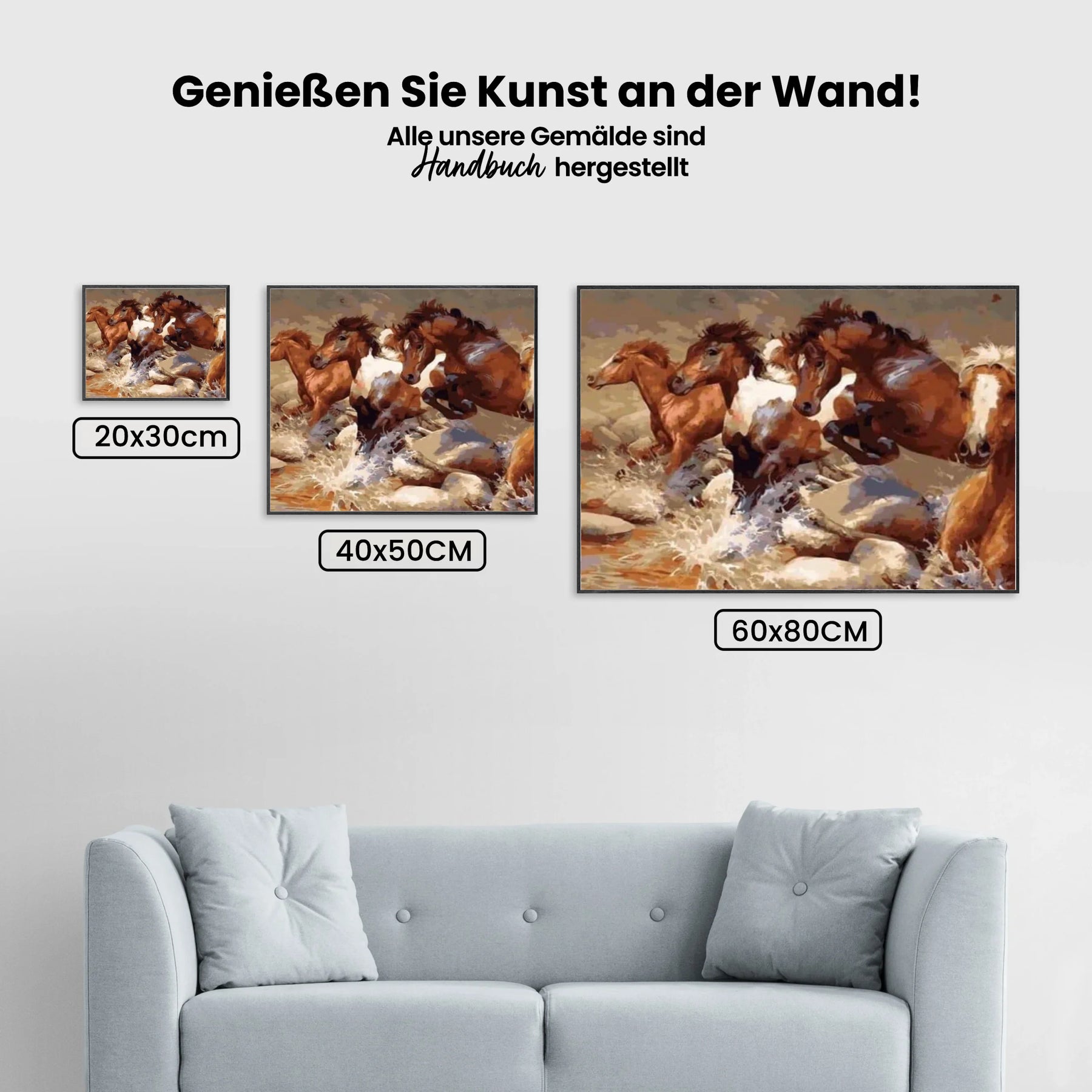 Malen nach Zahlen – Rennpferde