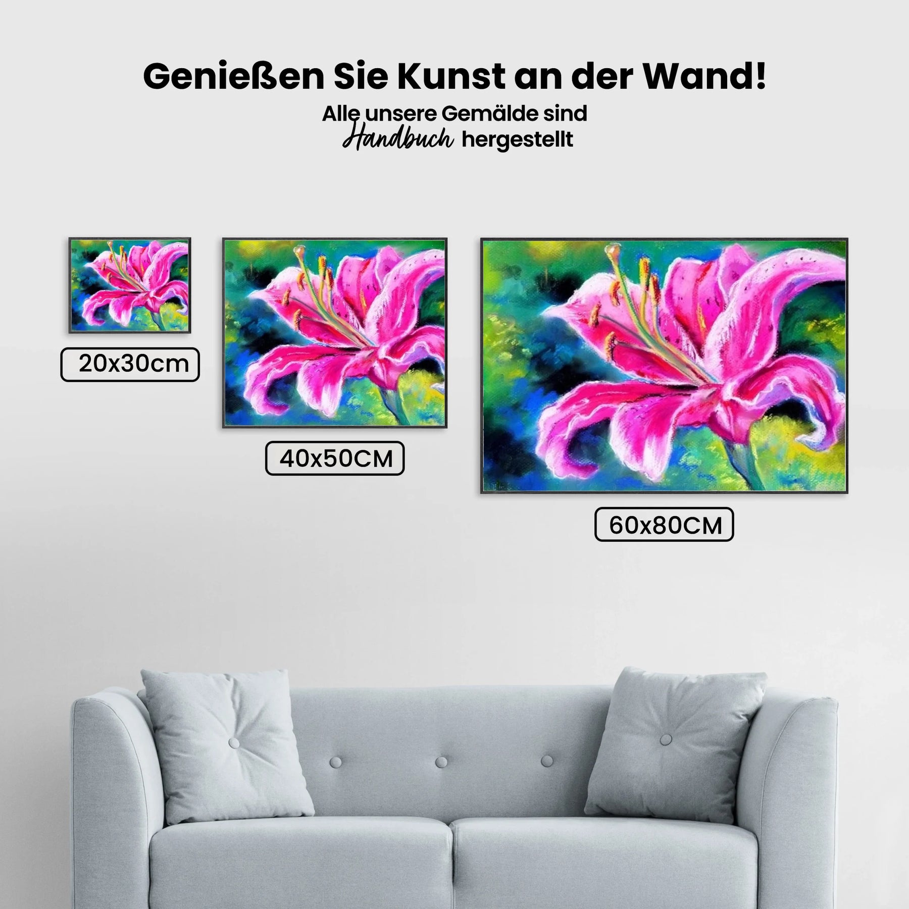 Malen nach Zahlen – Rosa Lilie