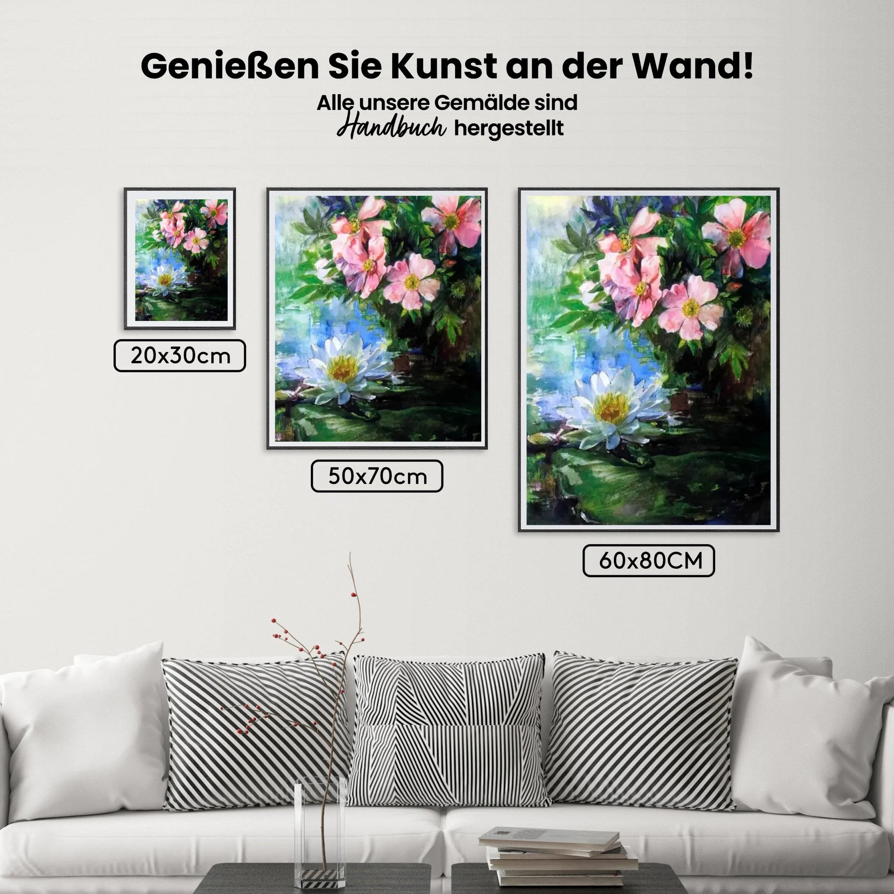 Malen nach Zahlen – Rosen und Seerosen