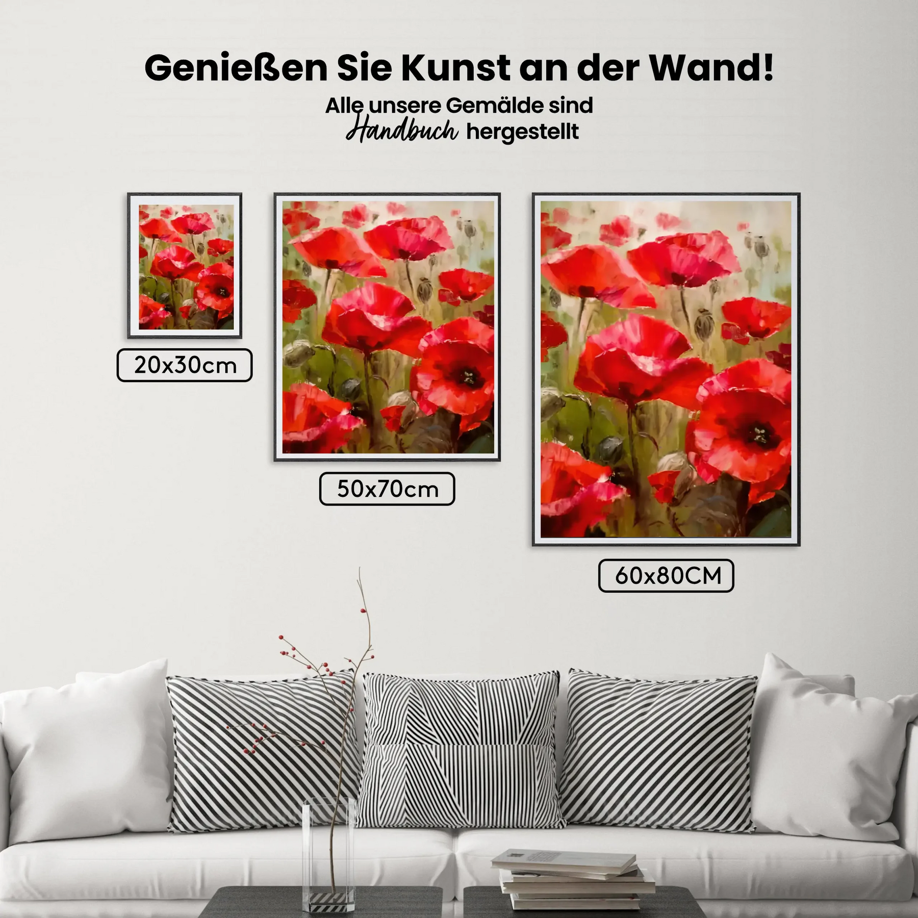 Malen nach Zahlen – Rote Blumen