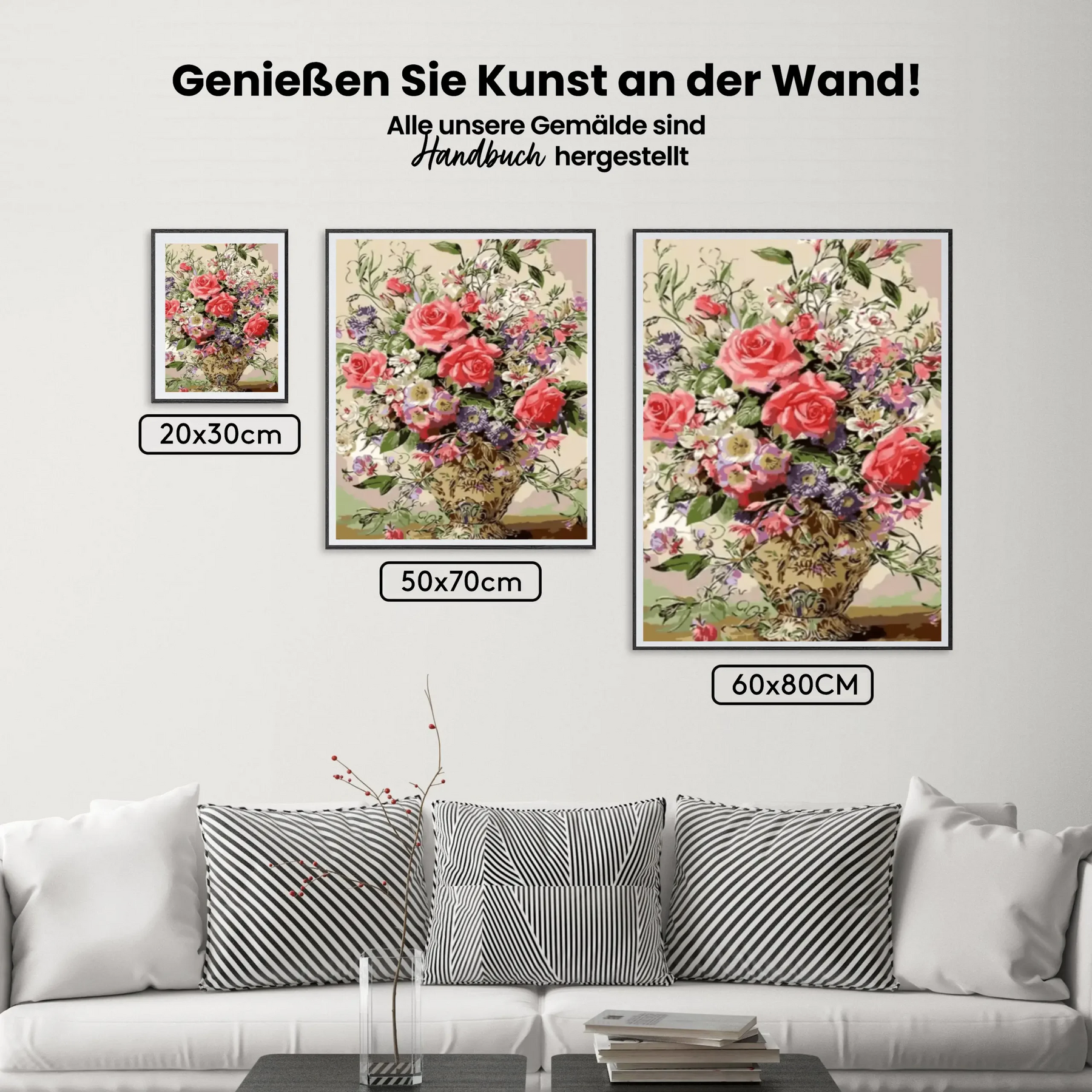 Malen nach Zahlen – Schöne Blumen in Vase