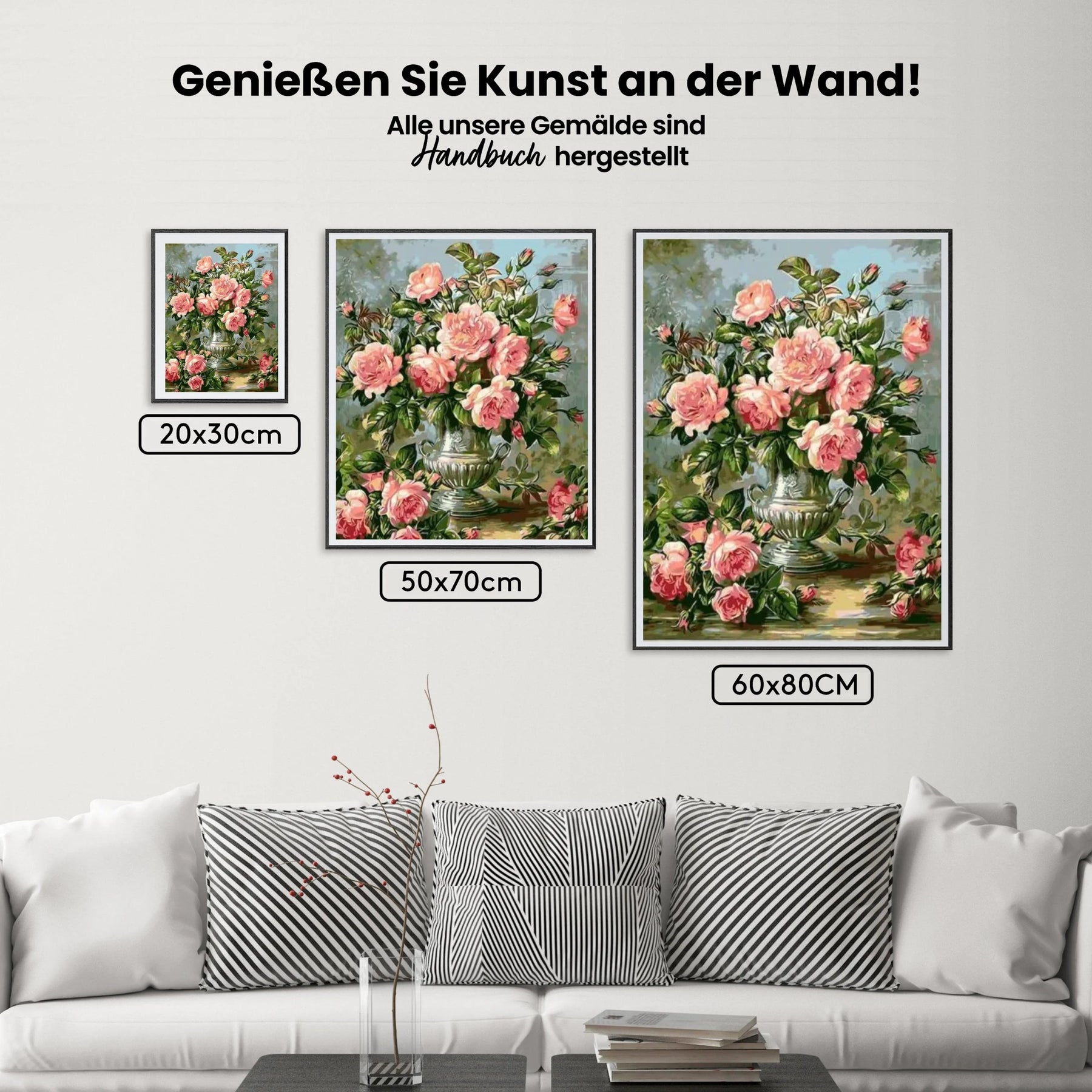 Malen nach Zahlen – Schöne Blumen in der Vase