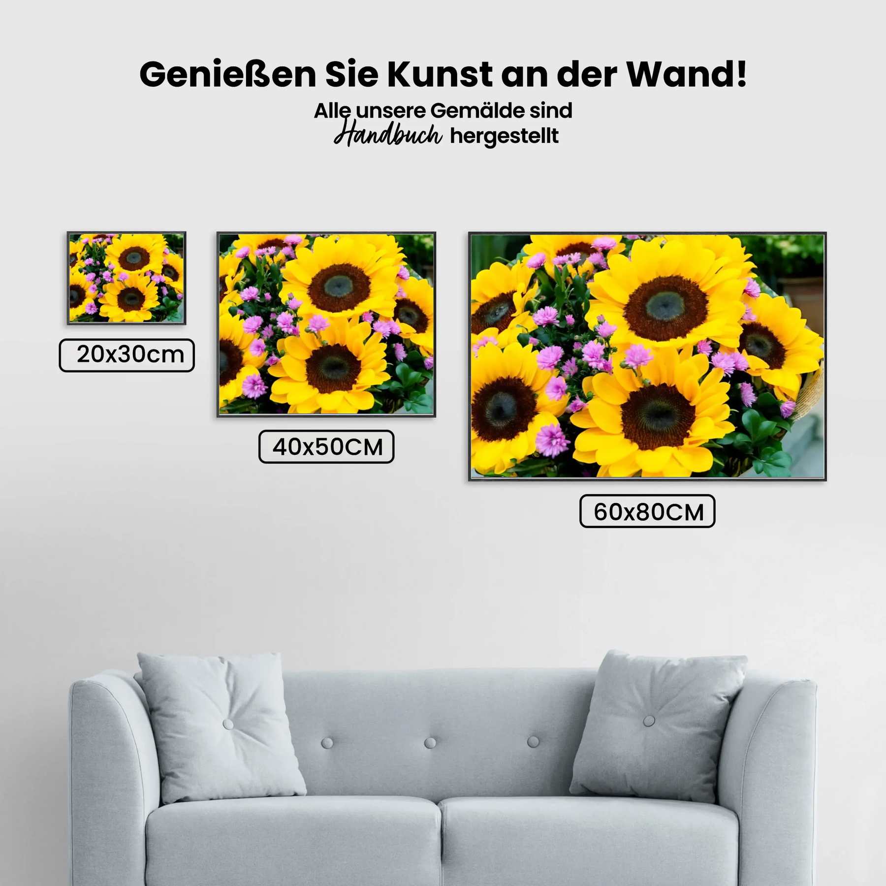 Malen nach Zahlen – Schöne Sonnenblumen