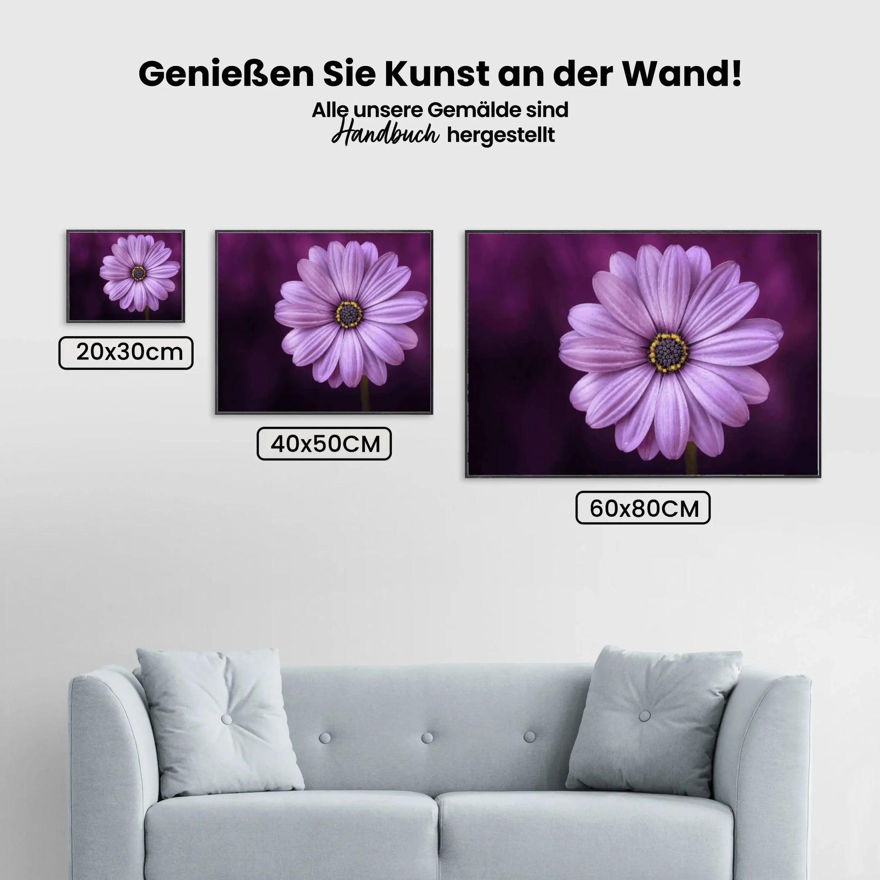 Malen nach Zahlen – Schöne lila Blume
