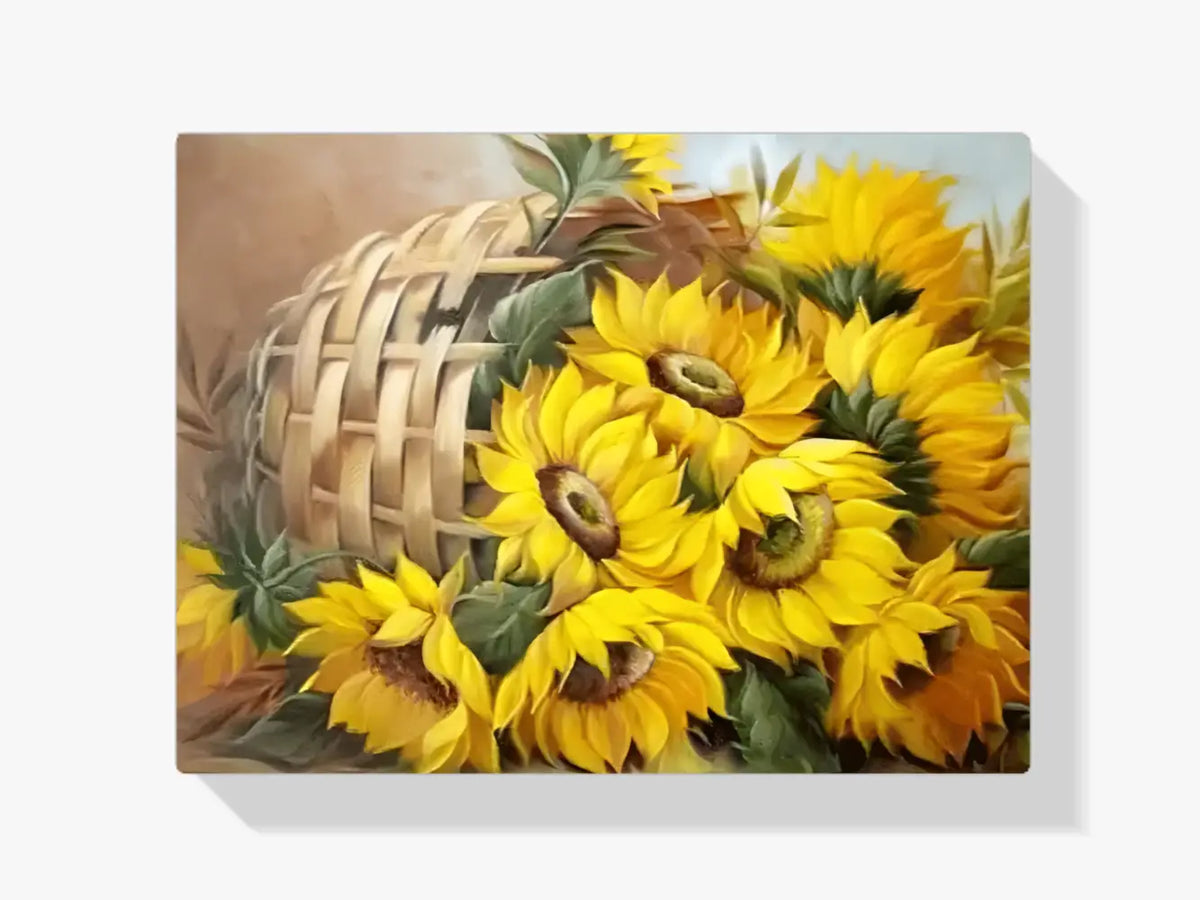 Malen nach Zahlen – Sonneblumen im korb