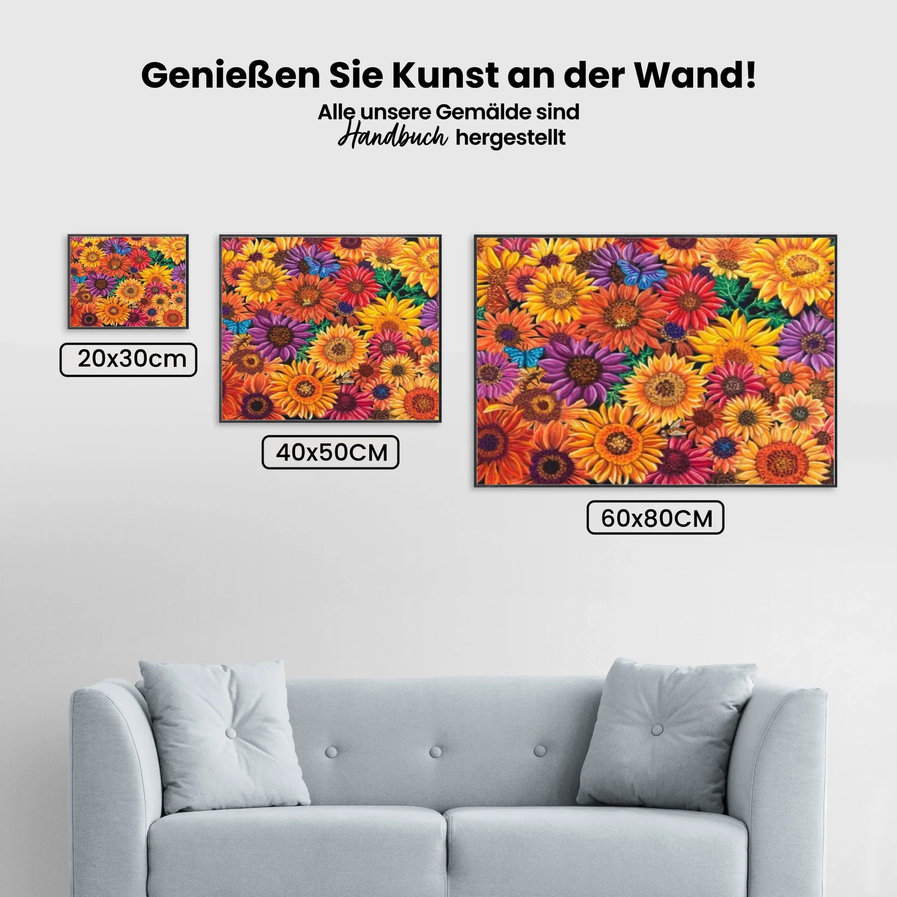 Malen nach Zahlen – Sonnenblumen
