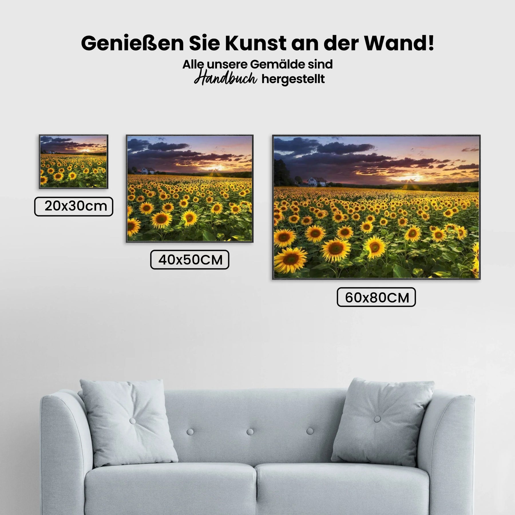 Malen nach Zahlen – Sonnenblumenfeld