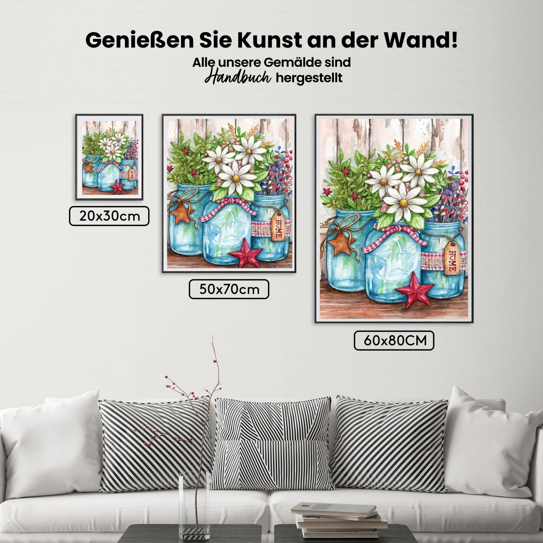 Malen nach Zahlen – Töpfe mit Blumen und Sternen