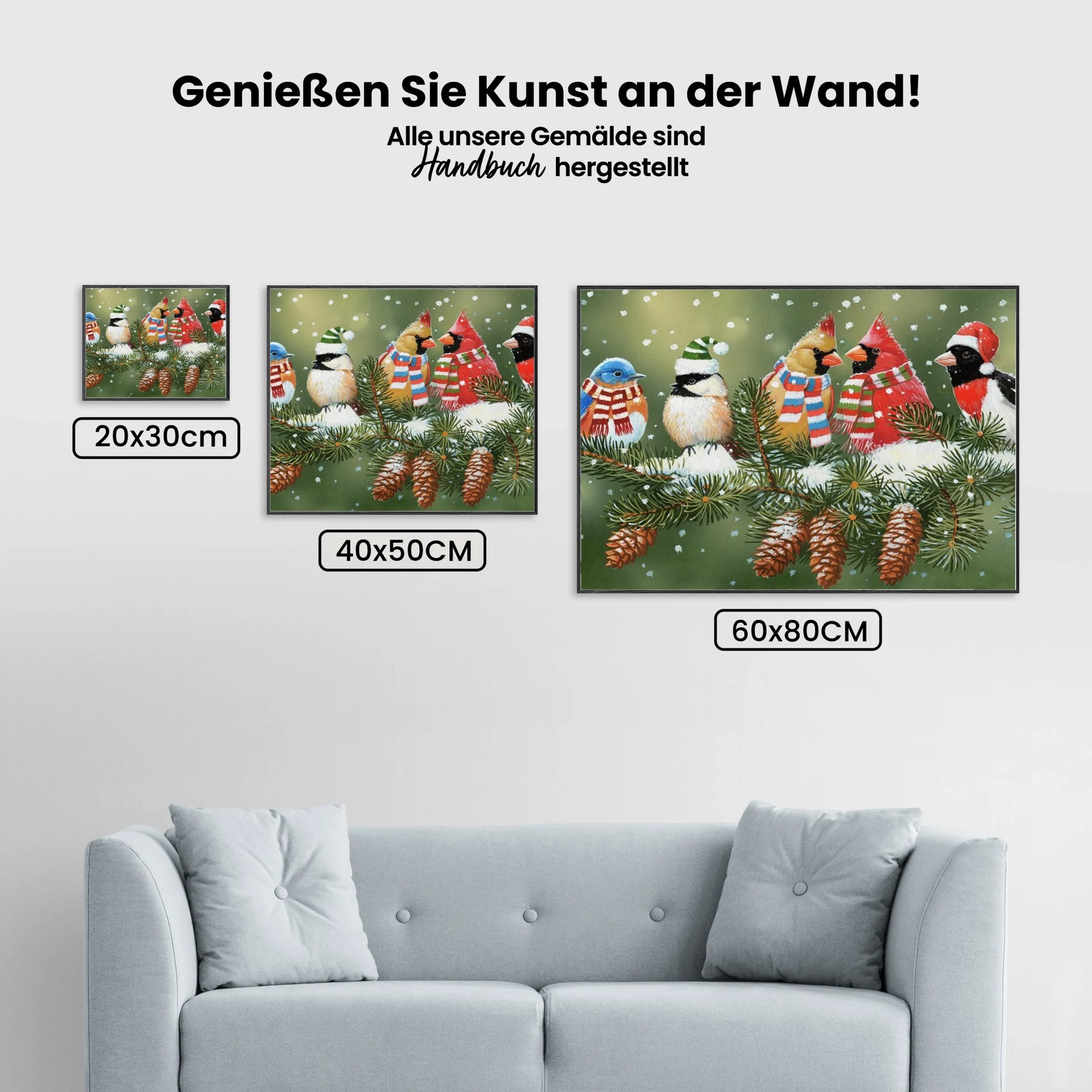 Malen nach Zahlen – Weihnachtsvögel