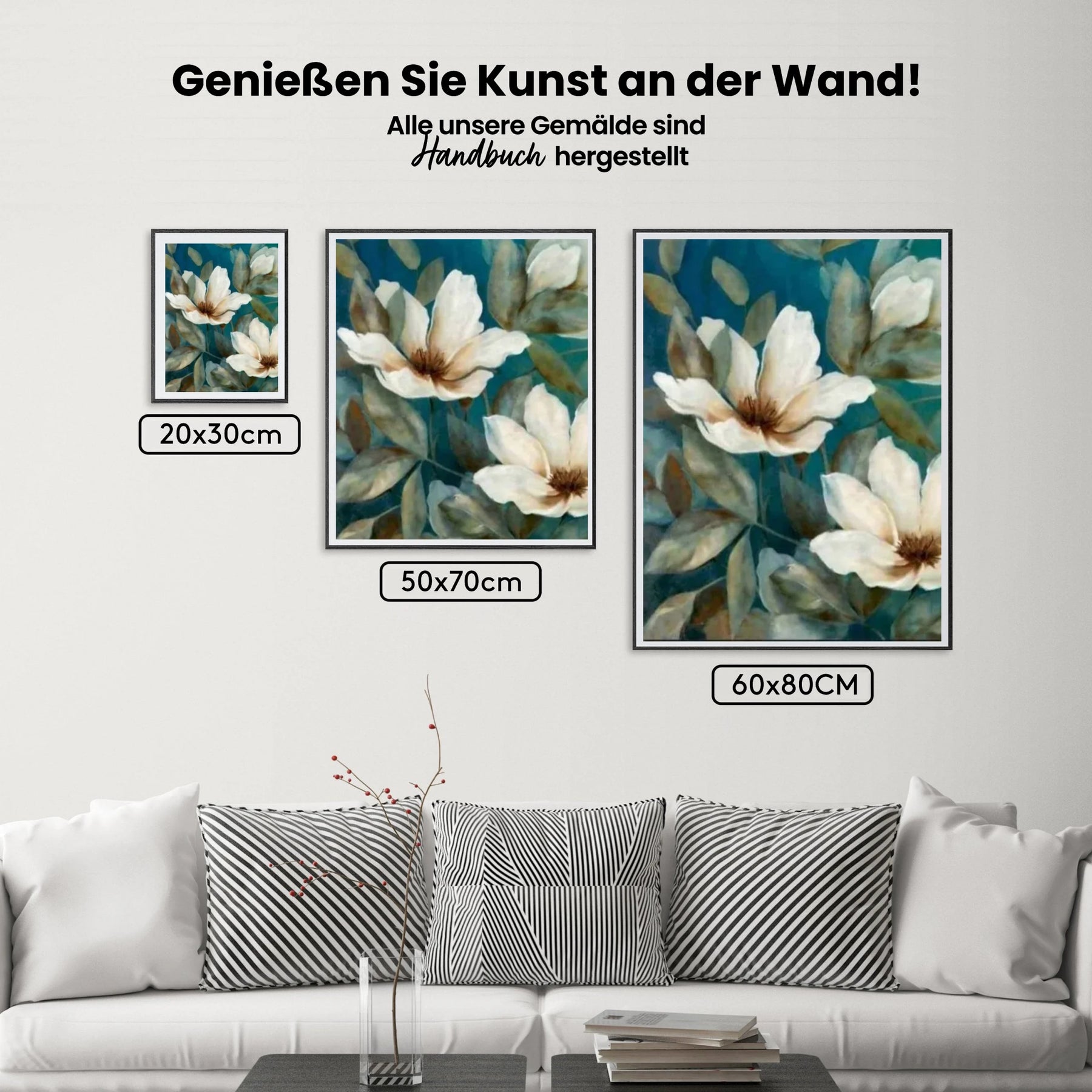 Malen nach Zahlen – Weiße Blumen