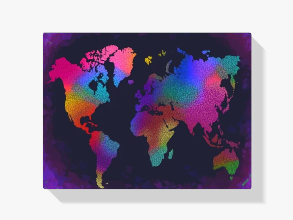 Malen nach Zahlen – Weltkarte in Farbe