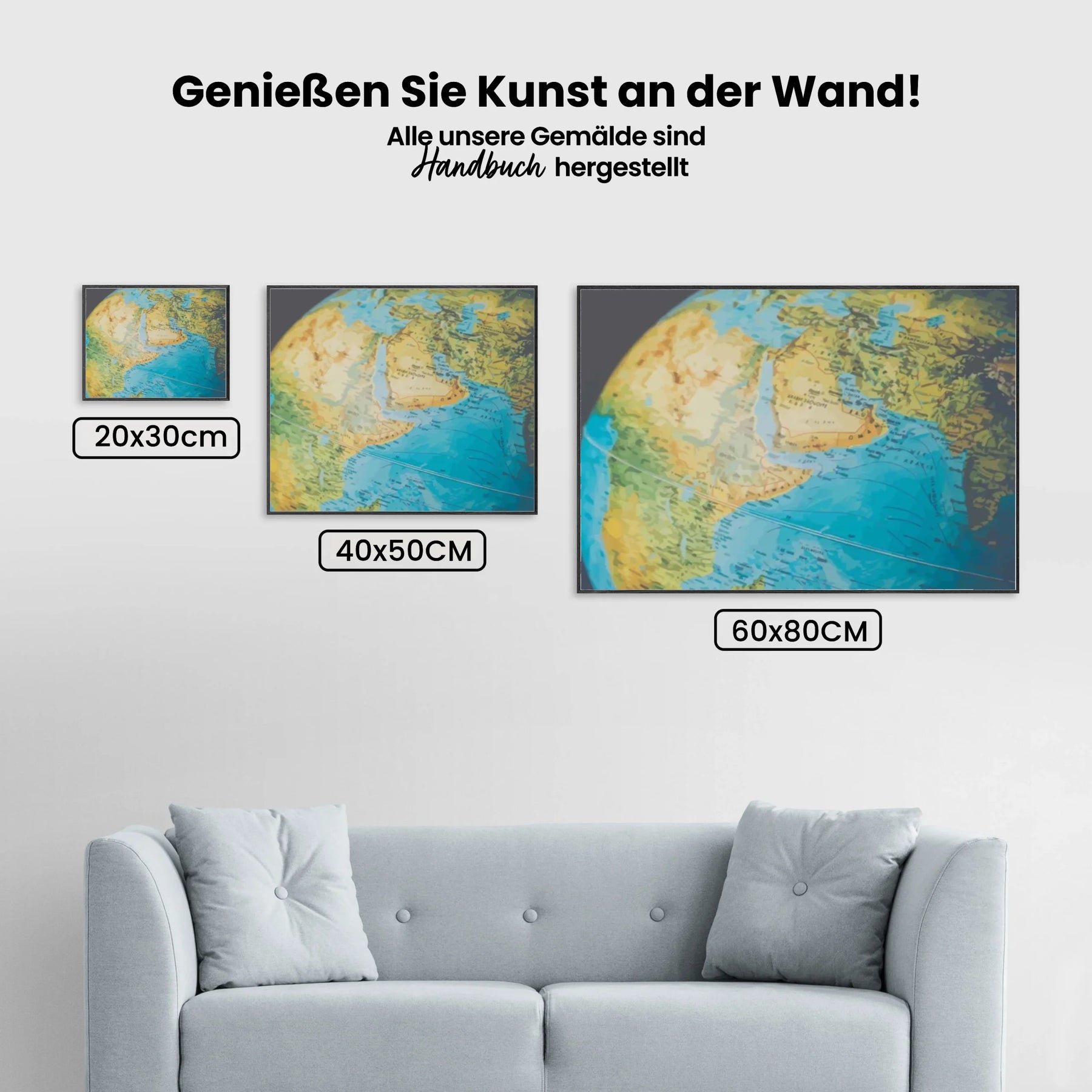 Malen nach Zahlen – Weltkugel