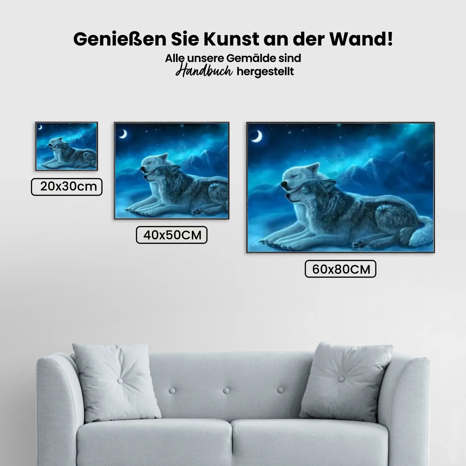 Malen nach Zahlen – Wölfe Paar