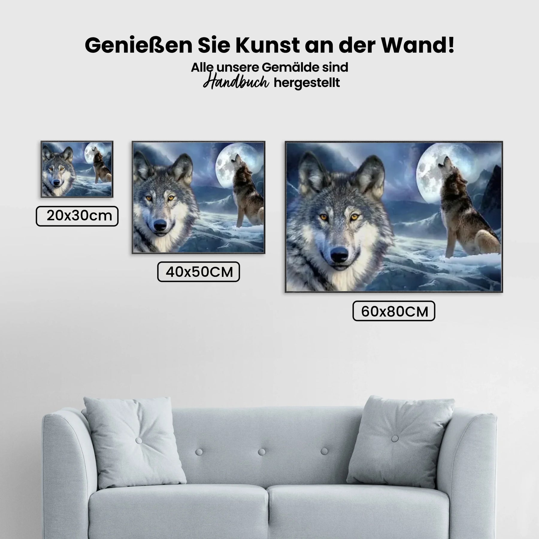 Malen nach Zahlen – Wölfe brüllen