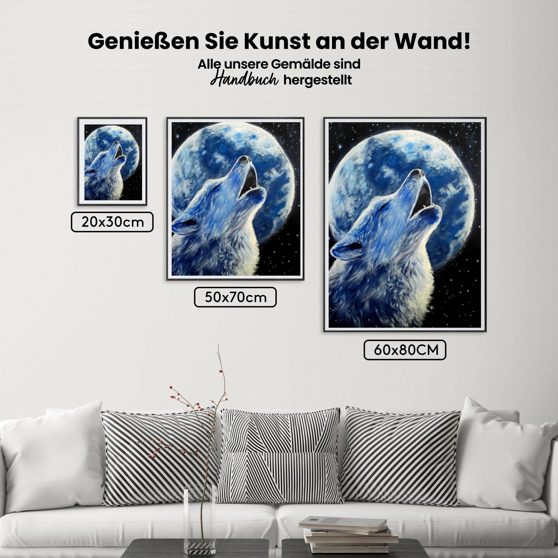 Malen nach Zahlen – Wolf und Mond