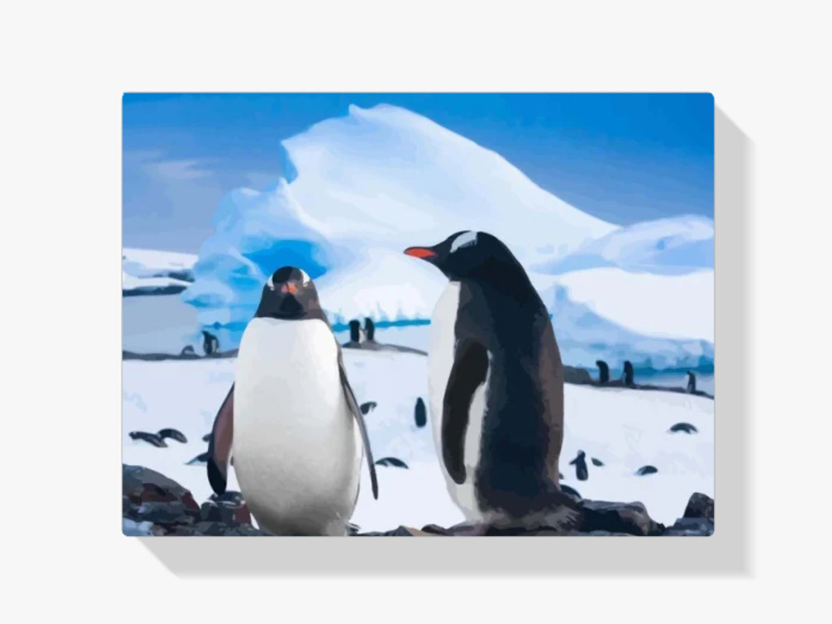 Malen nach Zahlen – Zwei ruhende Pinguine