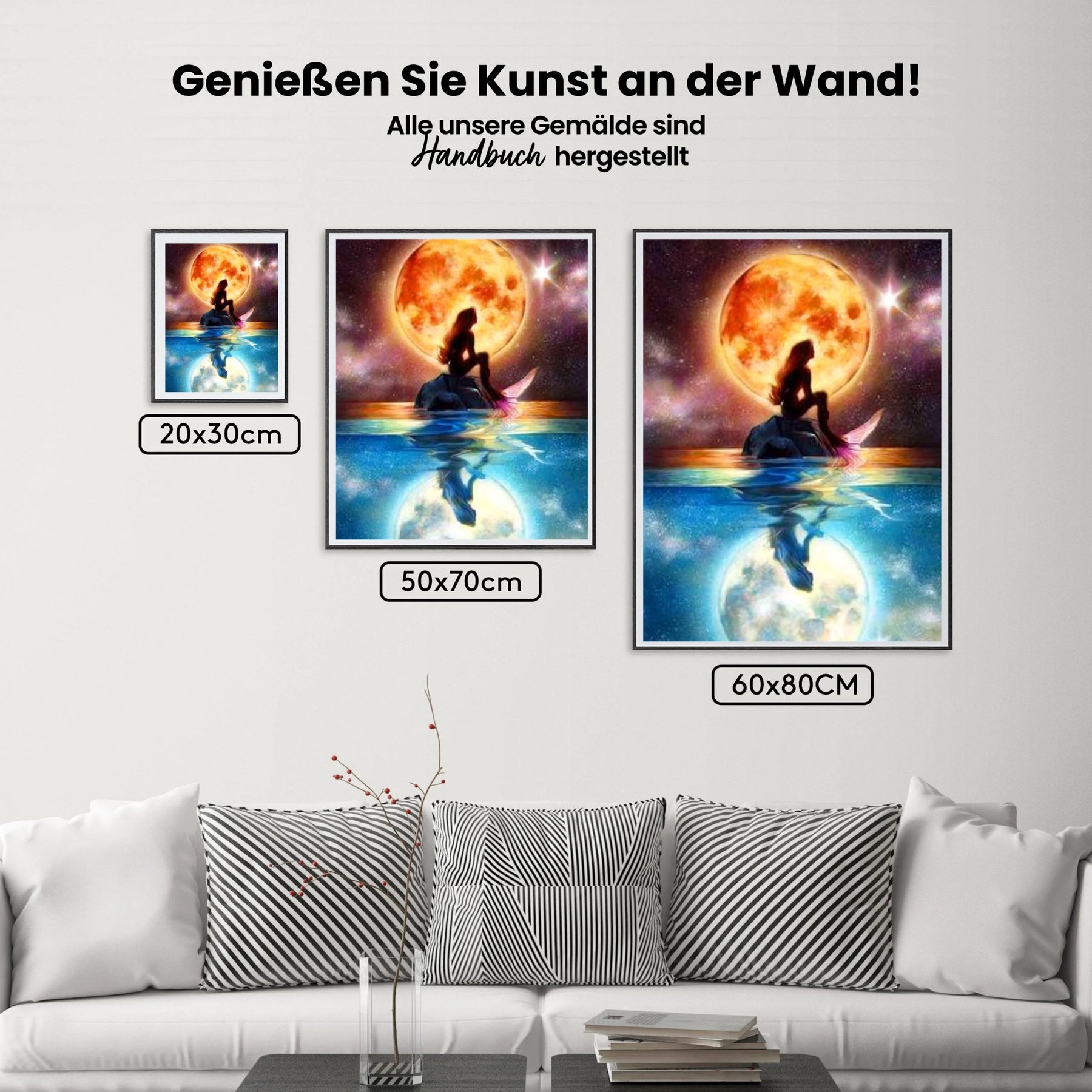 Meerjungfrau Reflexion - Malen nach Zahlen