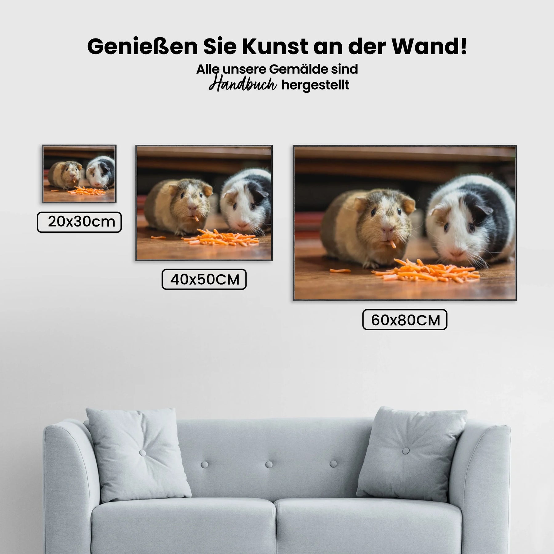 Meerschweinchen knabbern - Malen nach Zahlen