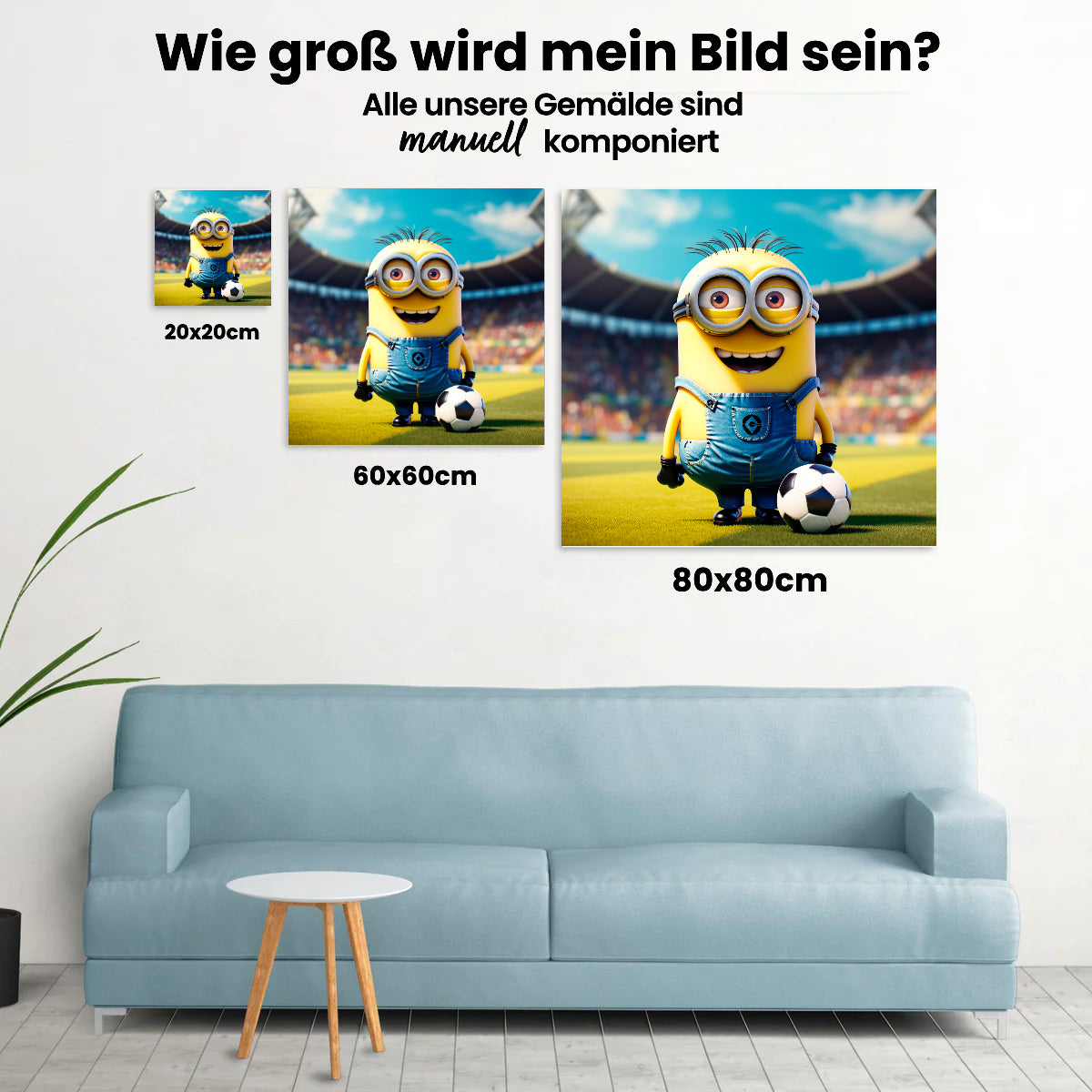 Minion im Stadium - Malen nach Zahlen