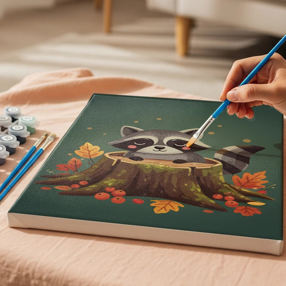 Måla efter siffror - 6 minimålningar | Set med abstrakta affirmationer