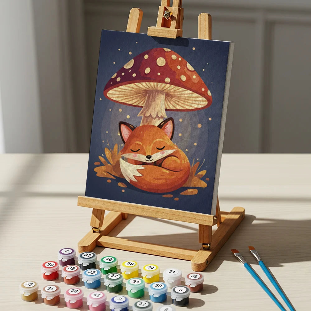 Måla efter siffror - 6 minimålningar | Set med abstrakta affirmationer