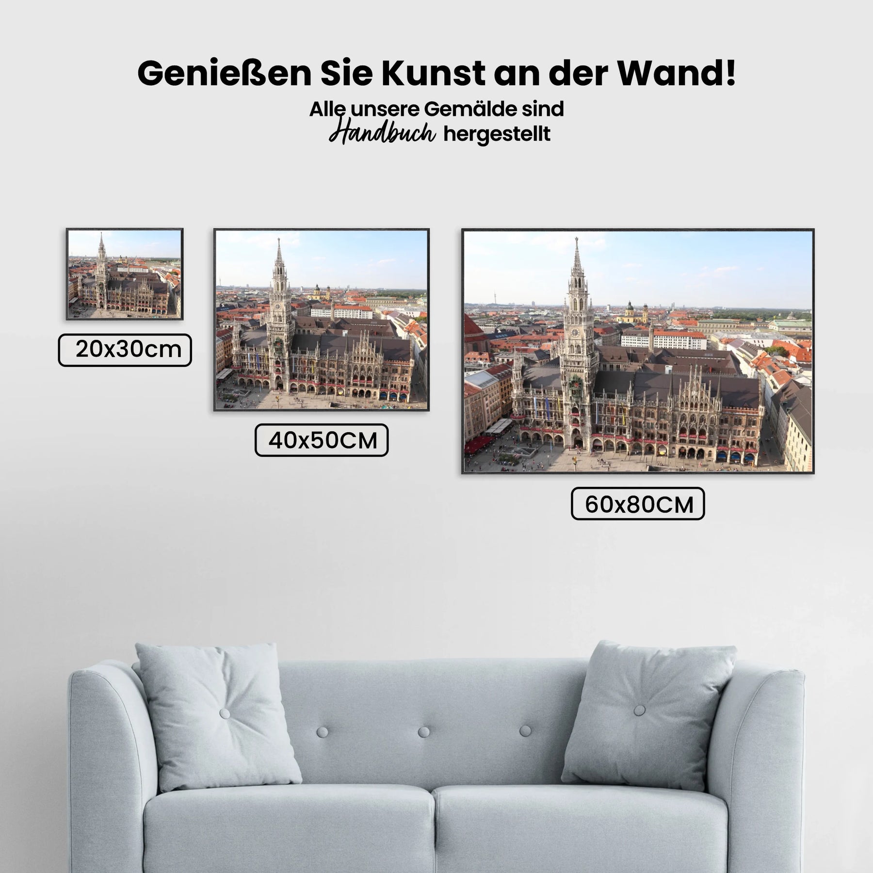 Münchner Marienplatz - Malen nach Zahlen