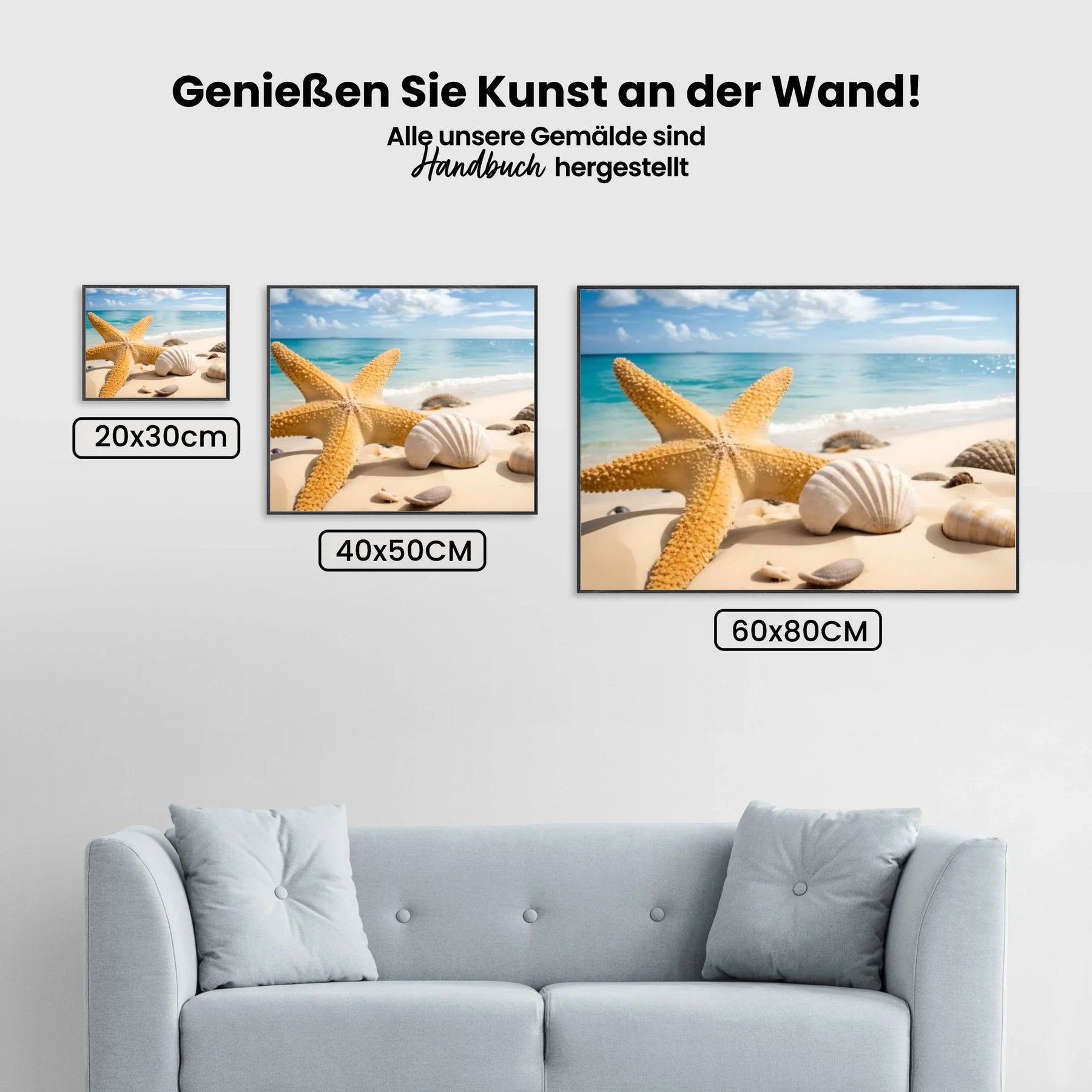 Muschelstrand - Malen nach Zahlen