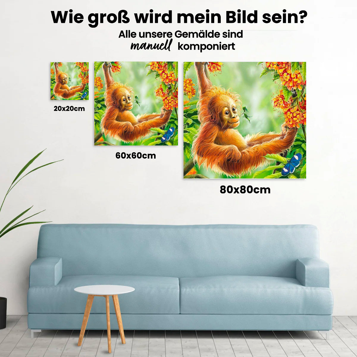 Orang-Utan - Malen nach Zahlen