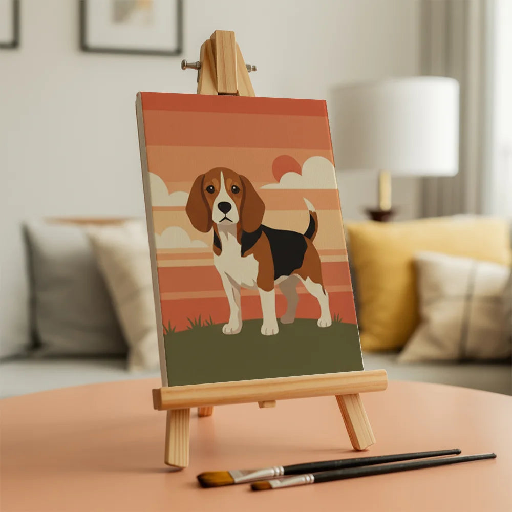 Måla efter siffror - 6 minimålningar | Set med abstrakta affirmationer