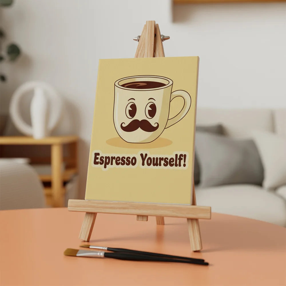 Måla efter siffror - 6 minimålningar | Set med abstrakta affirmationer