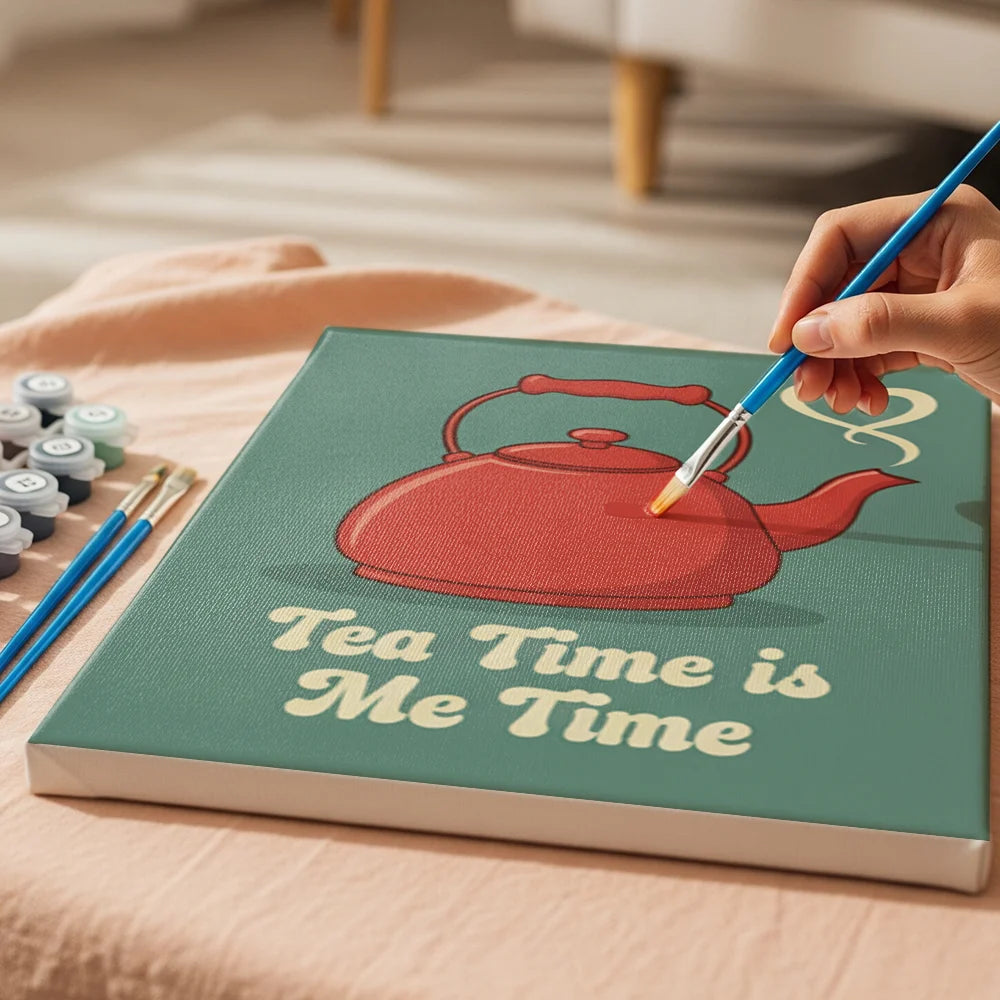 Måla efter siffror - 6 minimålningar | Set med abstrakta affirmationer