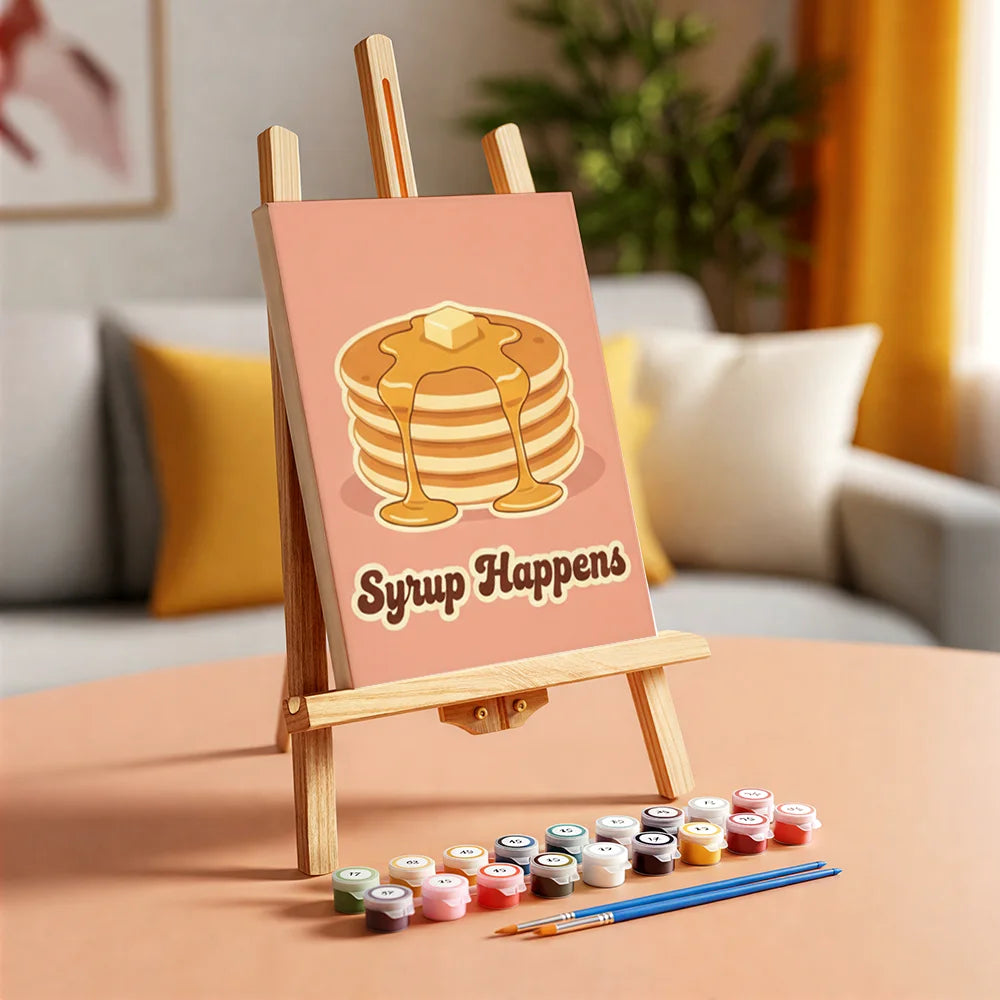 Måla efter siffror - 6 minimålningar | Set med abstrakta affirmationer