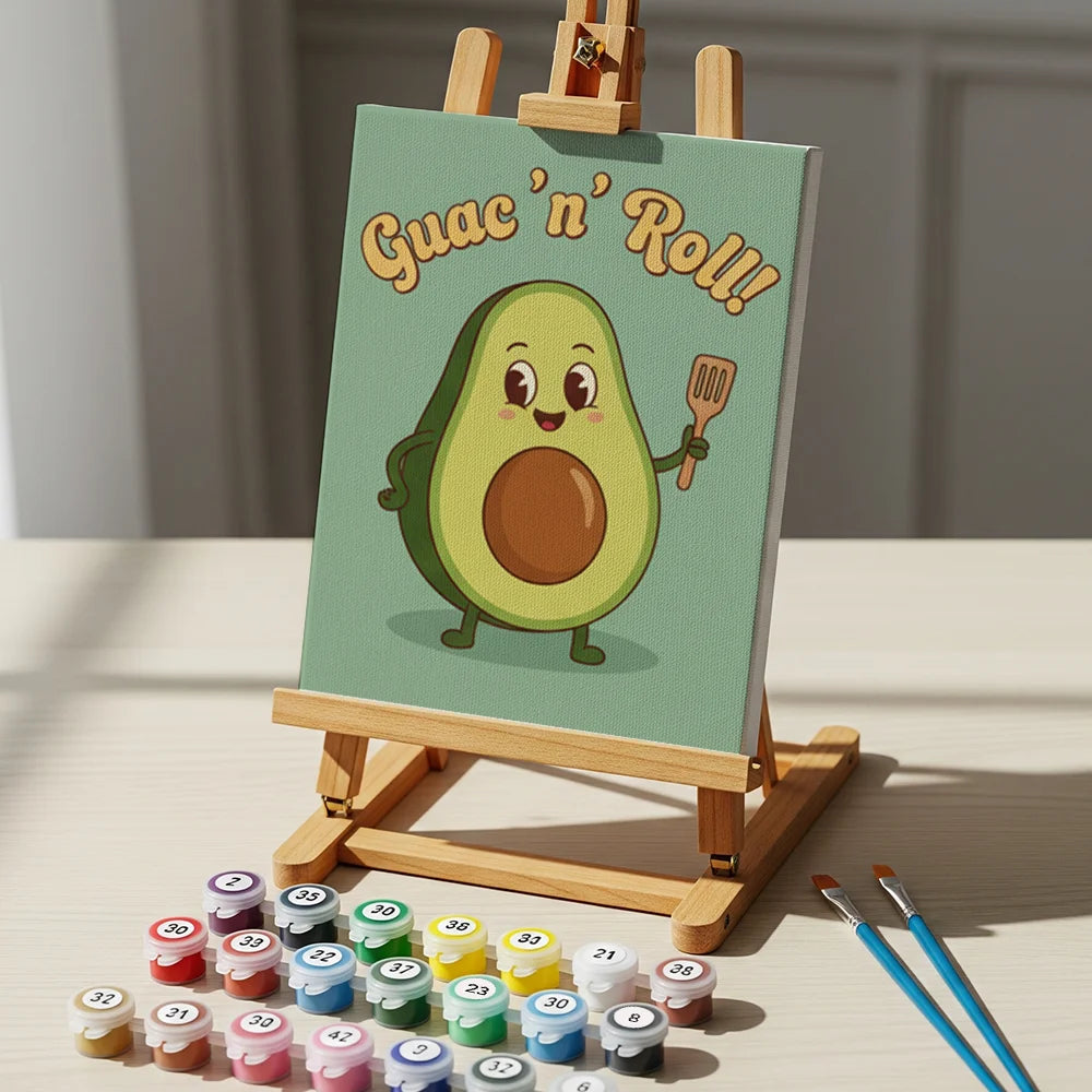 Måla efter siffror - 6 minimålningar | Set med abstrakta affirmationer