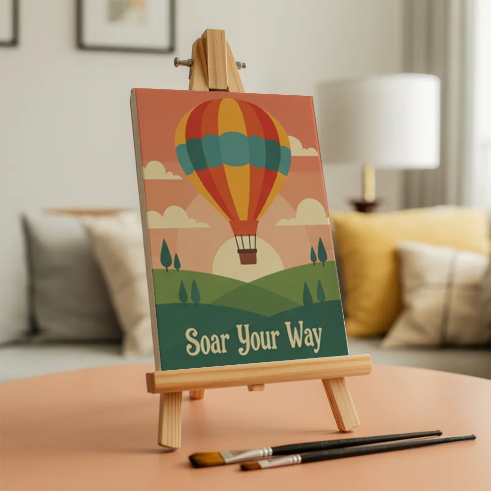 Måla efter siffror - 6 minimålningar | Set med abstrakta affirmationer