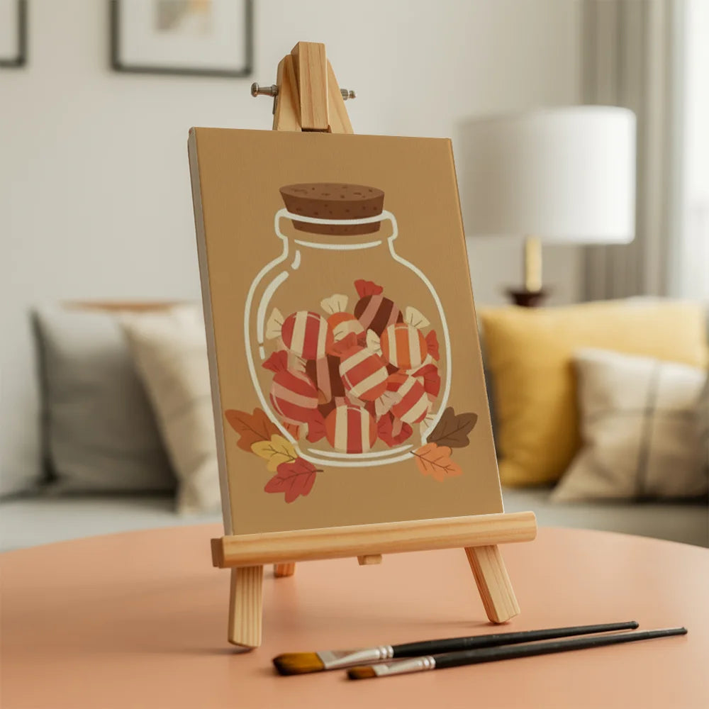 Måla efter siffror - 6 minimålningar | Set med abstrakta affirmationer