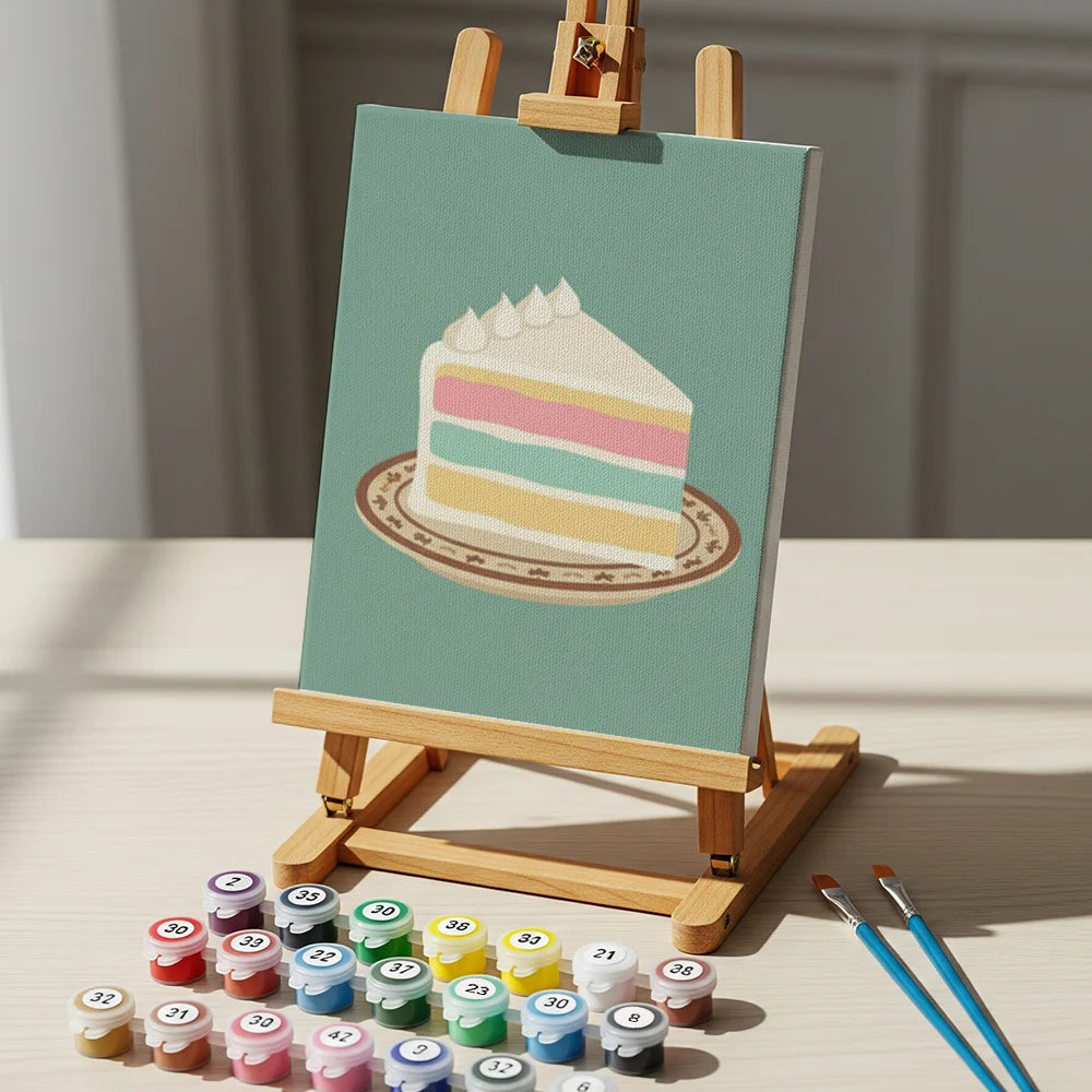 Måla efter siffror - 6 minimålningar | Set med abstrakta affirmationer