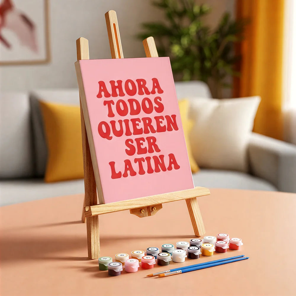 Måla efter siffror - 6 minimålningar | Set med abstrakta affirmationer