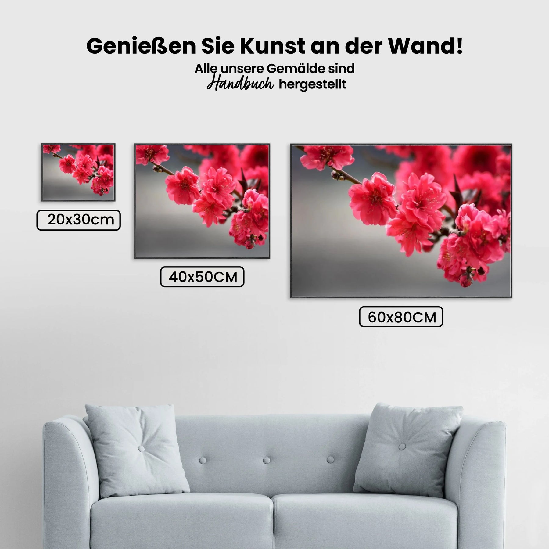 Rosa Blumen - Malen nach Zahlen