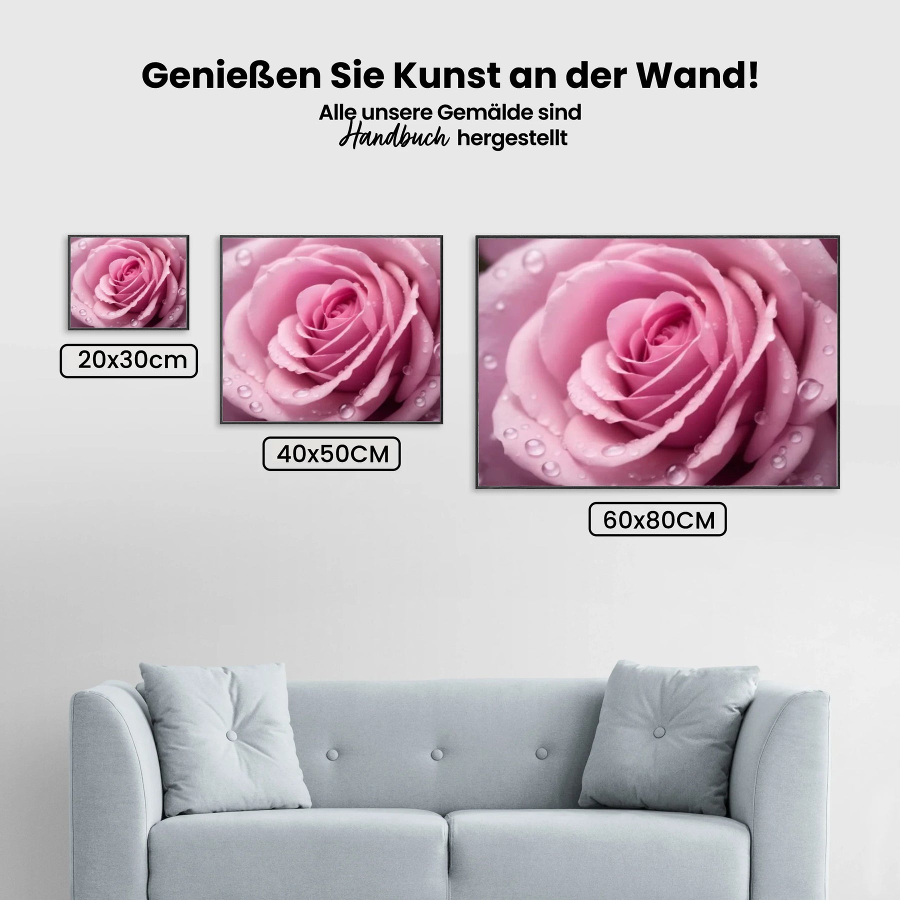 Rosa Rose - Malen nach Zahlen